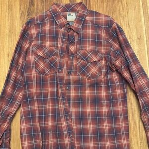 5.11 Tactical Red and Blue Plaid Button-Up Shirt